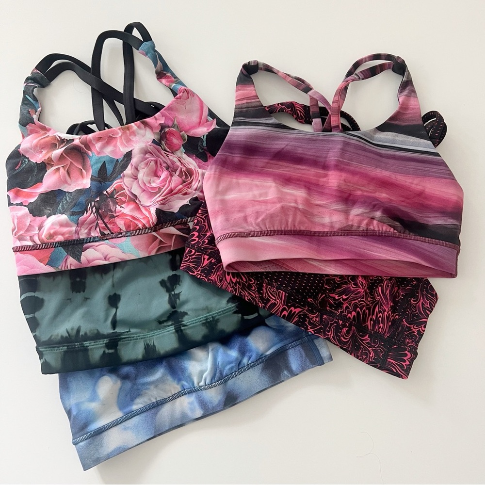 Lot of 5 LULULEMON ENERGY BRA SIZE 4